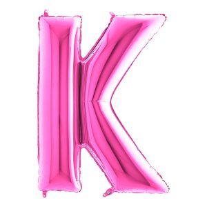 Bokstavsballong Rosa - Bokstav K