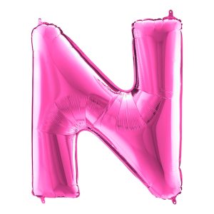 Bokstavsballong Rosa - Bokstav N