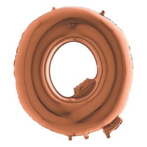 Bokstavsballong Roséguld Metallic - Bokstav Q