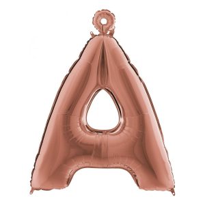 Bokstavsballong Roséguld Metallic - Bokstav Å