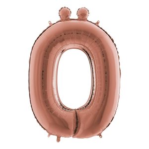 Bokstavsballong Roséguld Metallic - Bokstav Ö