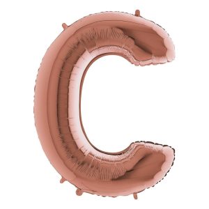 Bokstavsballong Roséguld Metallic - Bokstav C