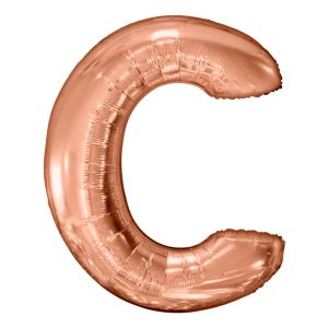 Bokstavsballong Roséguld Metallic - Bokstav C
