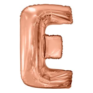 Bokstavsballong Roséguld Metallic - Bokstav E