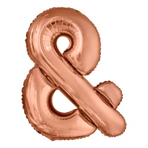 Bokstavsballong Roséguld Metallic - Tecken &