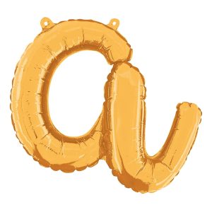 Bokstavsballong Script Guld - Bokstav A