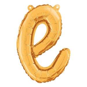 Bokstavsballong Script Guld - Bokstav E