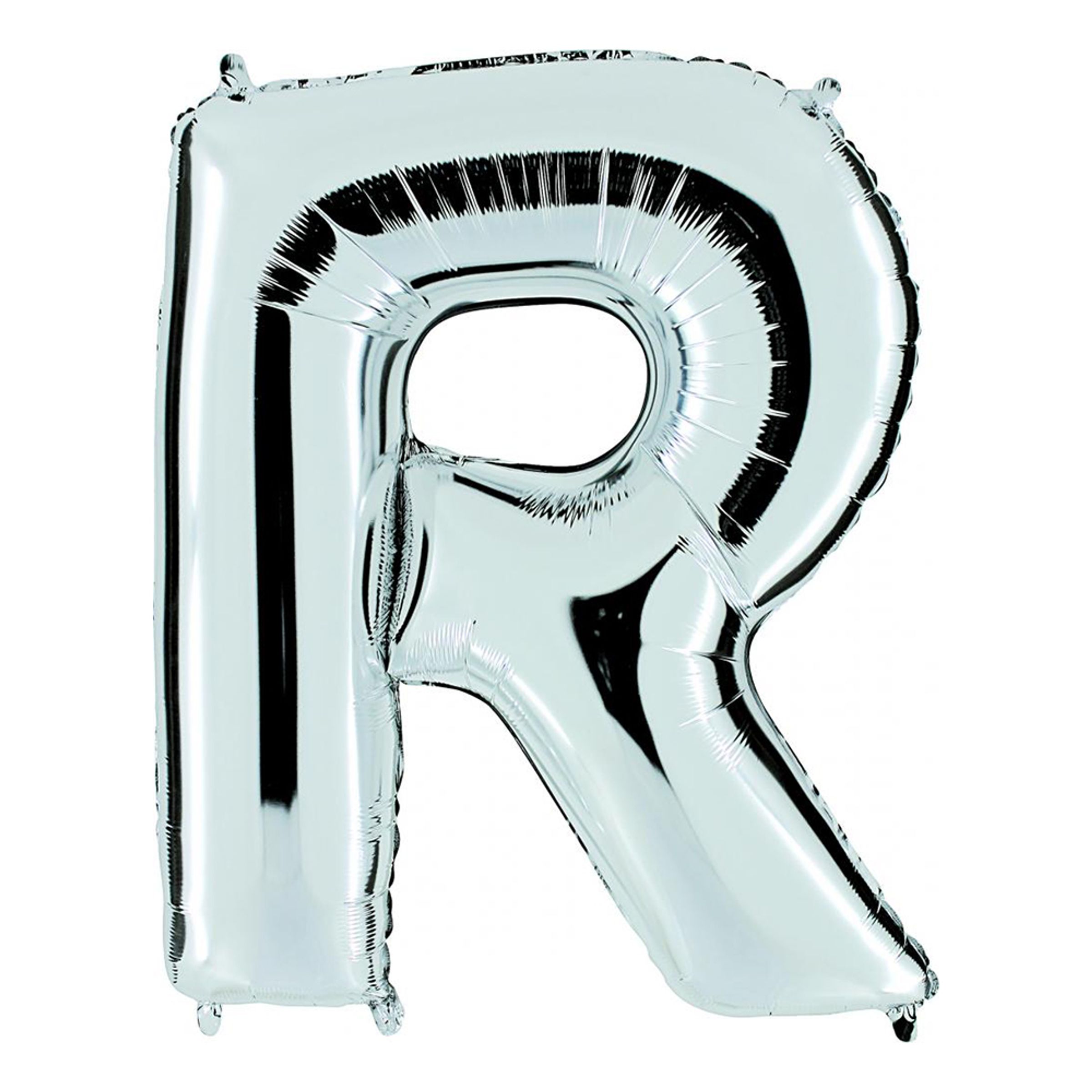 Bokstavsballong Silver Metallic - Bokstav R