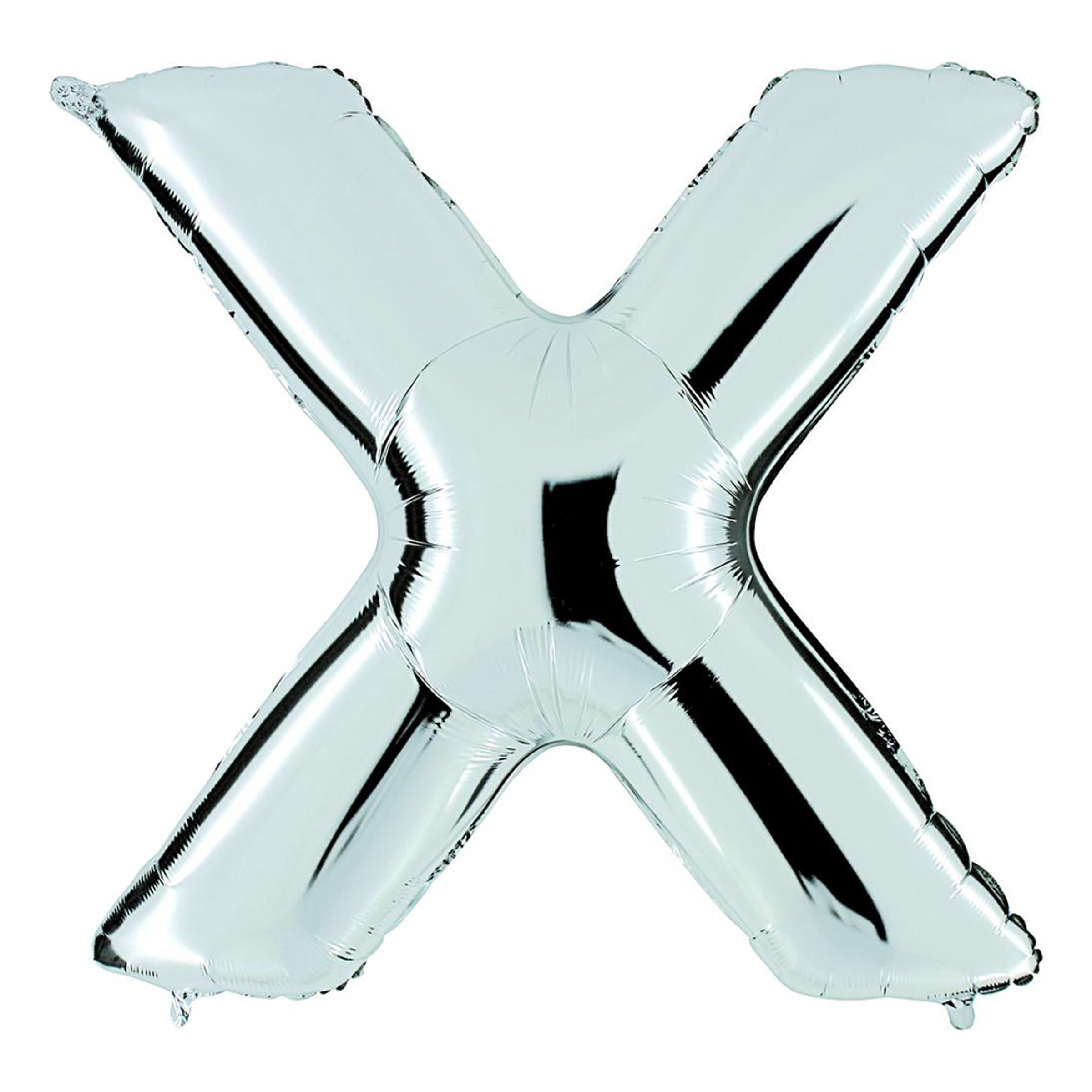 Bokstavsballong Silver Metallic - Bokstav X