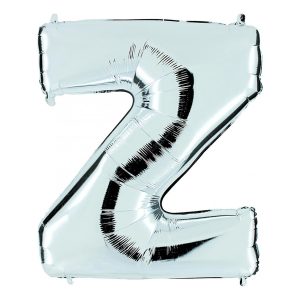 Bokstavsballong Silver Metallic - Bokstav Z