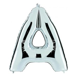 Bokstavsballong Silver Metallic - Bokstav A