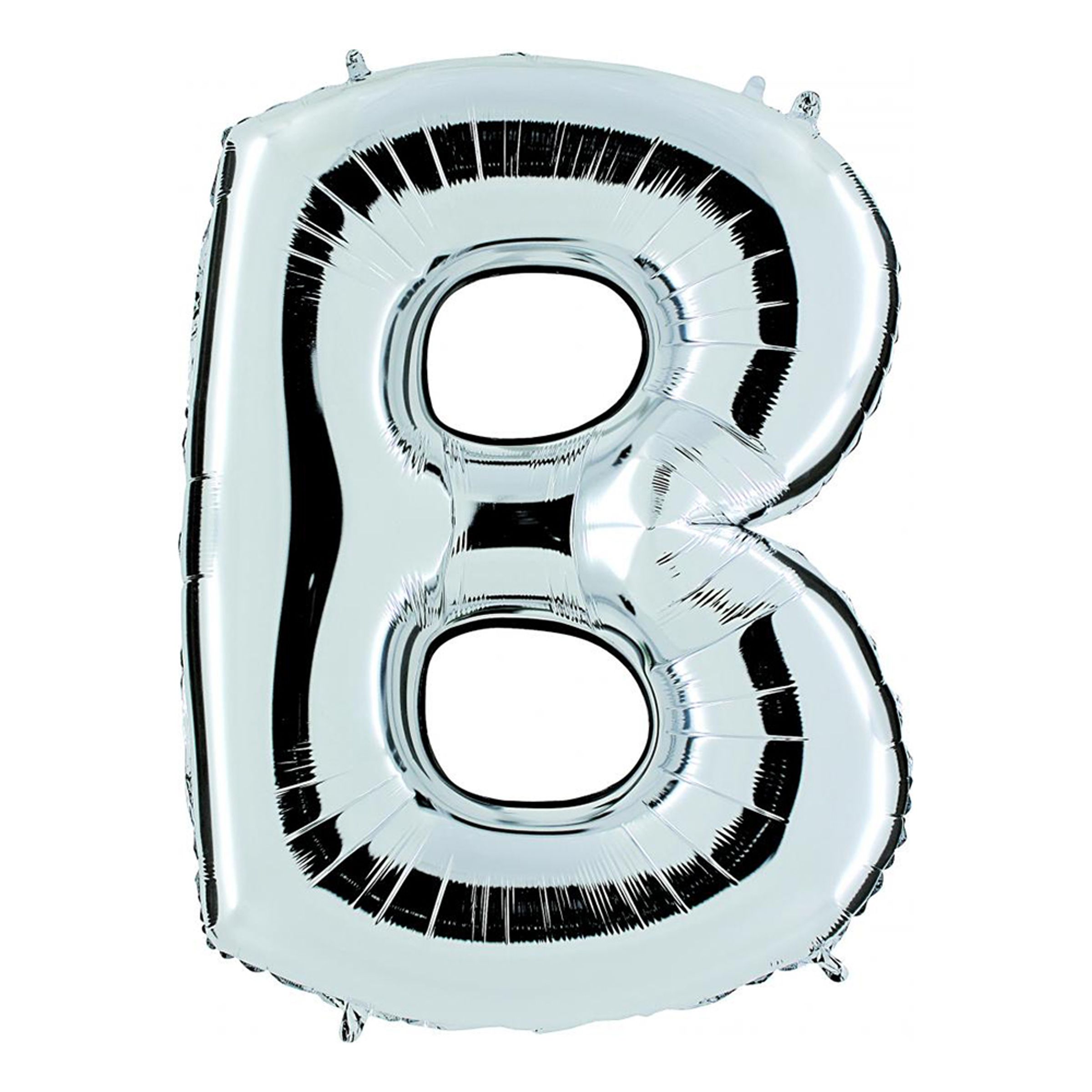 Bokstavsballong Silver Metallic - Bokstav B