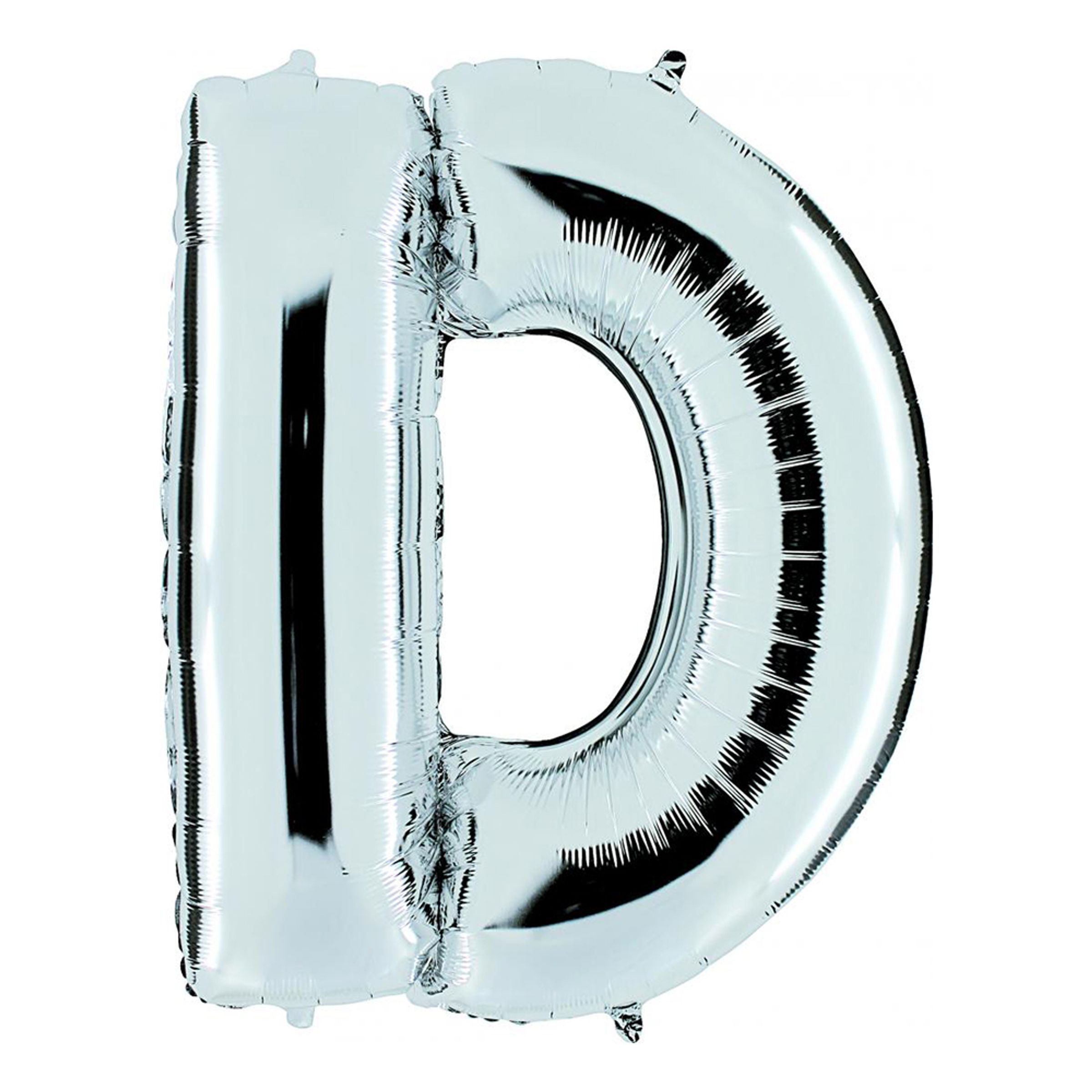 Bokstavsballong Silver Metallic - Bokstav D