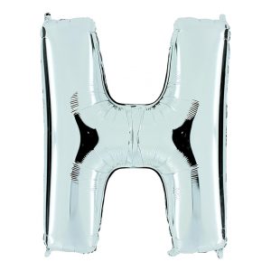 Bokstavsballong Silver Metallic - Bokstav H