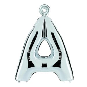 Bokstavsballong Silver Metallic - Bokstav Å