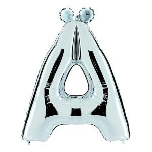 Bokstavsballong Silver Metallic - Bokstav Ä