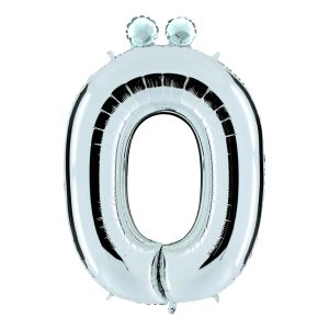 Bokstavsballong Silver Metallic - Bokstav Ö