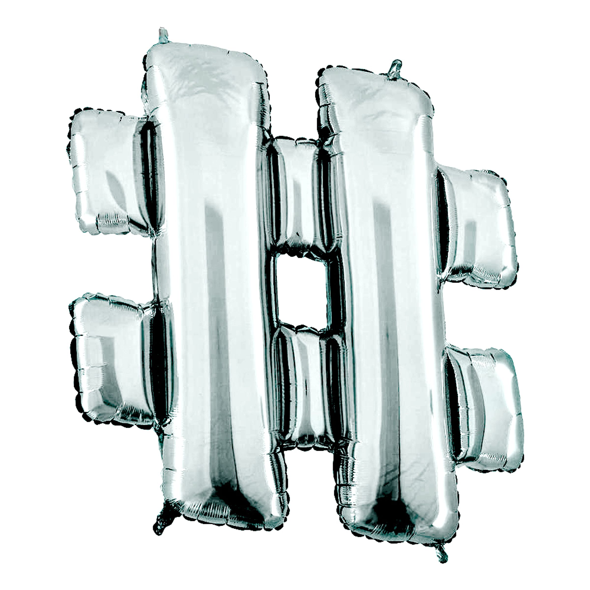 Bokstavsballong Silver Metallic - Tecken #