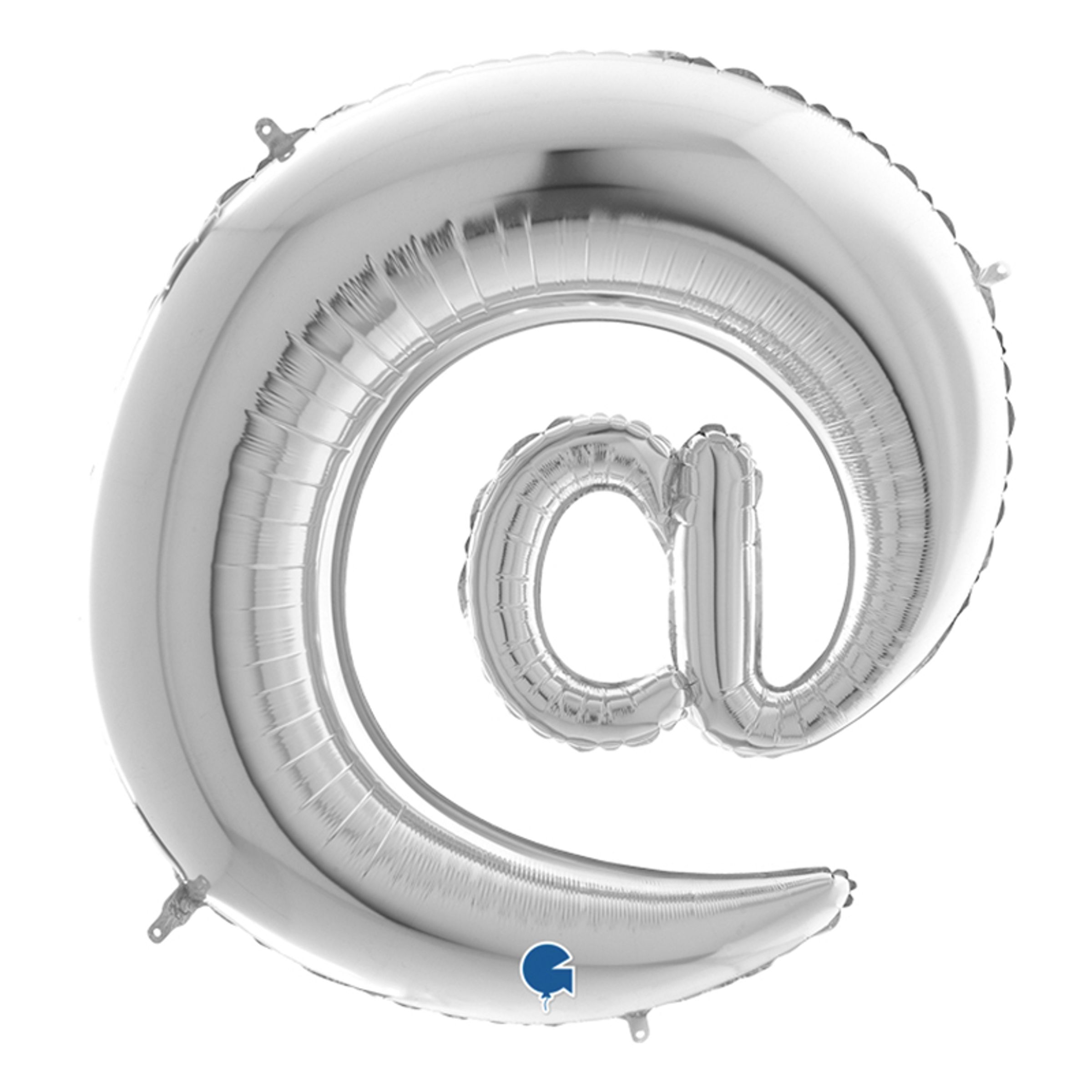 Bokstavsballong Silver Metallic - Tecken @