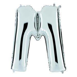 Bokstavsballong Silver Metallic - Bokstav M