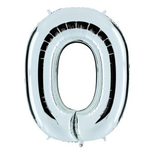 Bokstavsballong Silver Metallic - Bokstav O