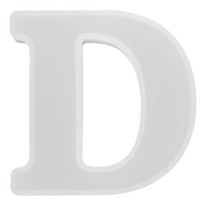 Bokstavsform i Silikon - Bokstav D