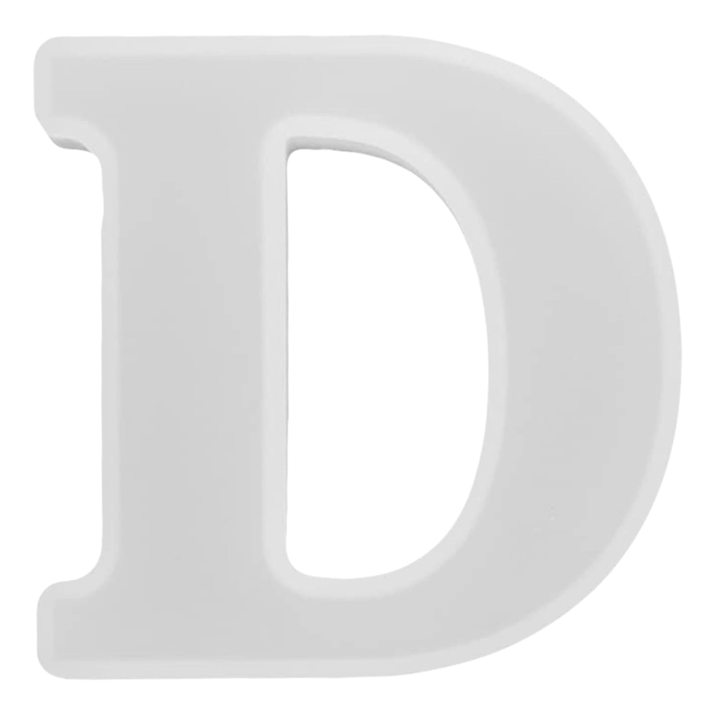 Bokstavsform i Silikon - Bokstav D