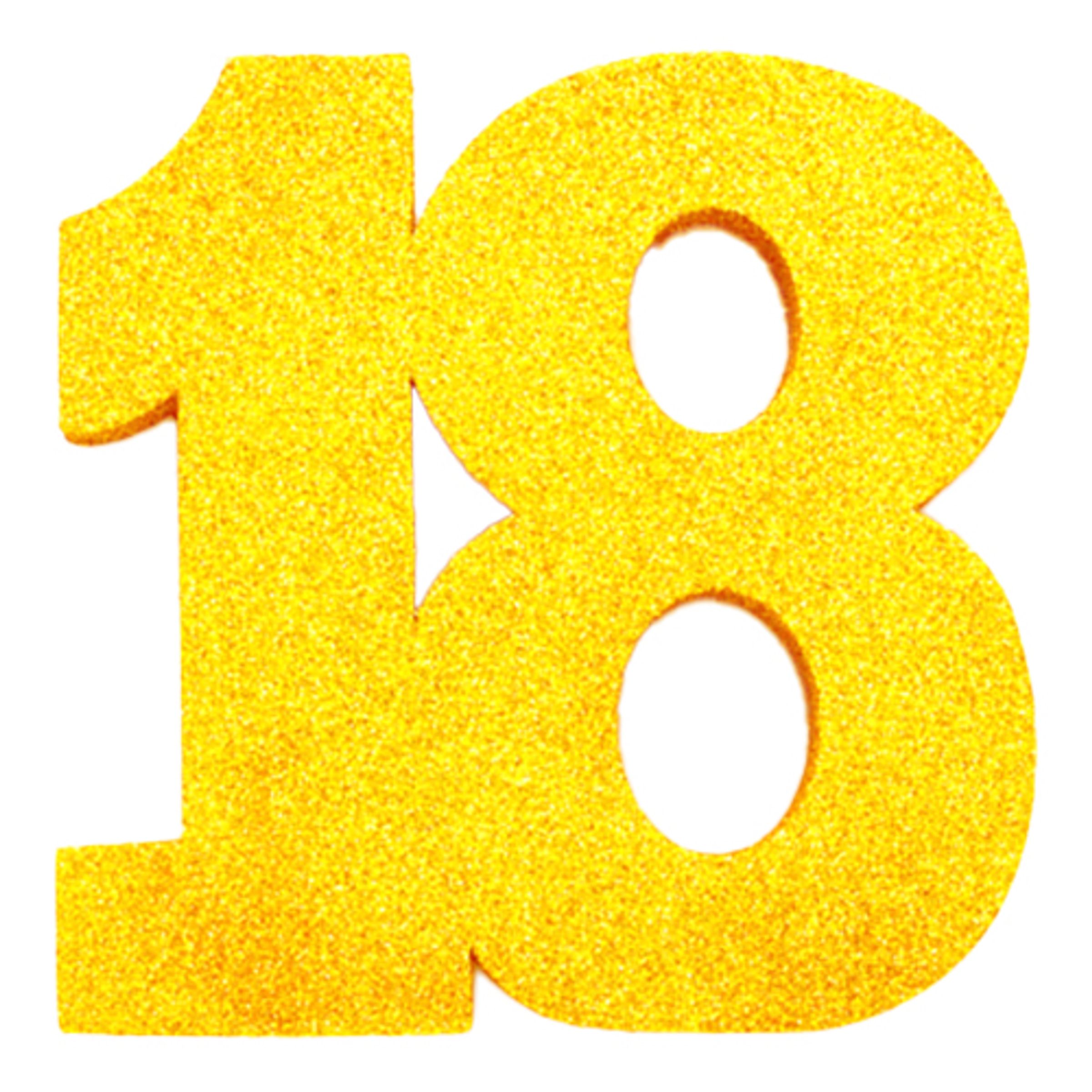 Bordsdekoration Siffra Guld - Siffra 18