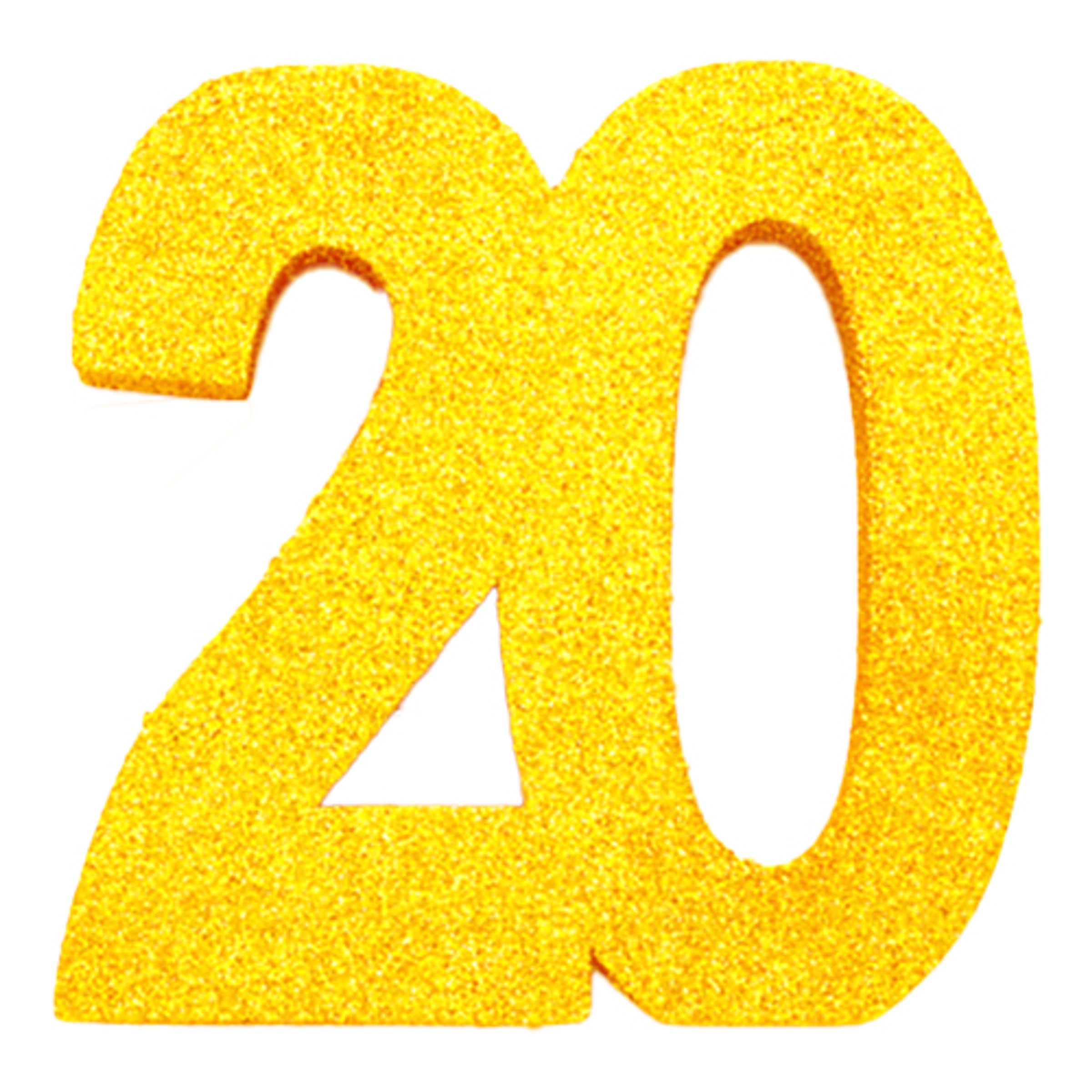 Bordsdekoration Siffra Guld - Siffra 20