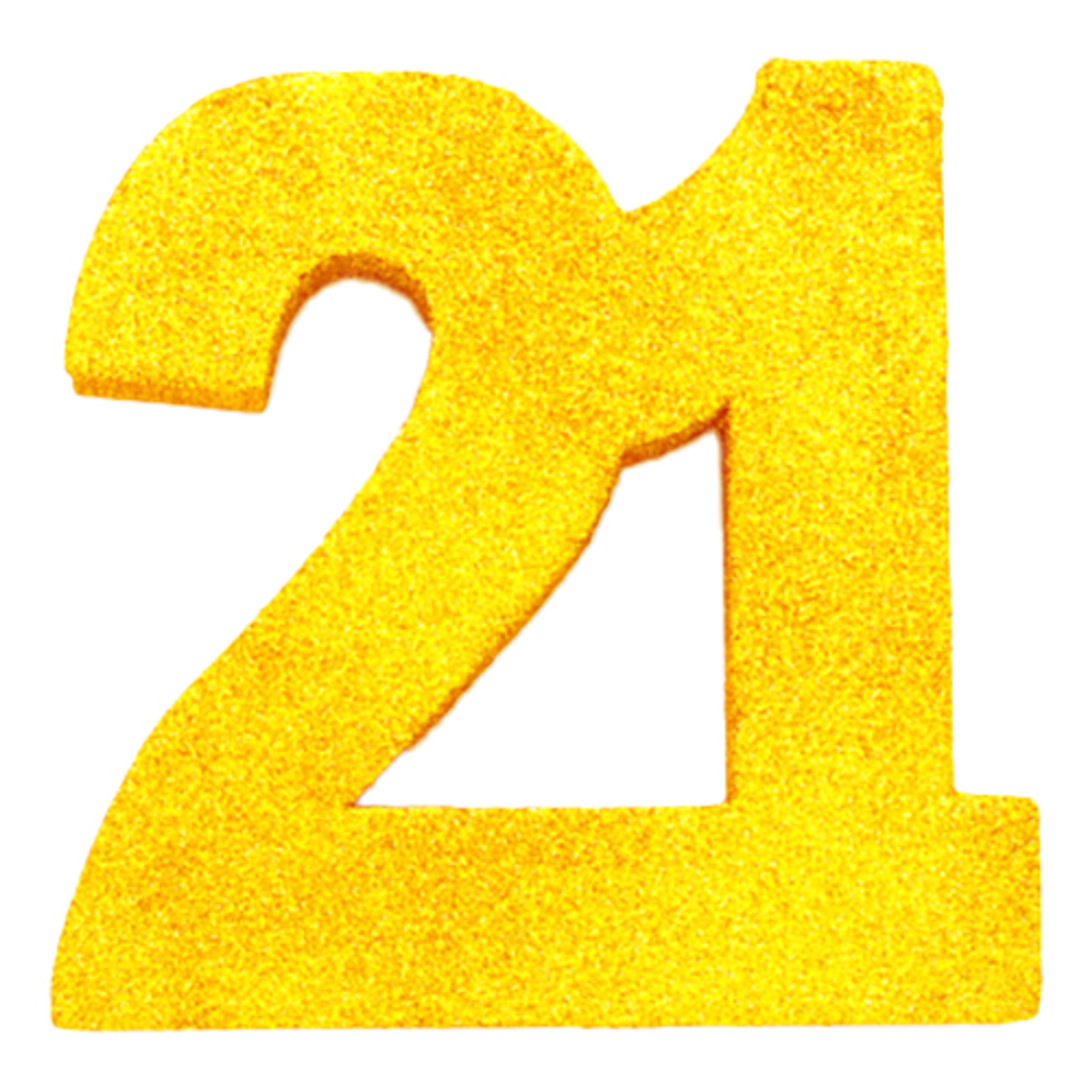 Bordsdekoration Siffra Guld - Siffra 21