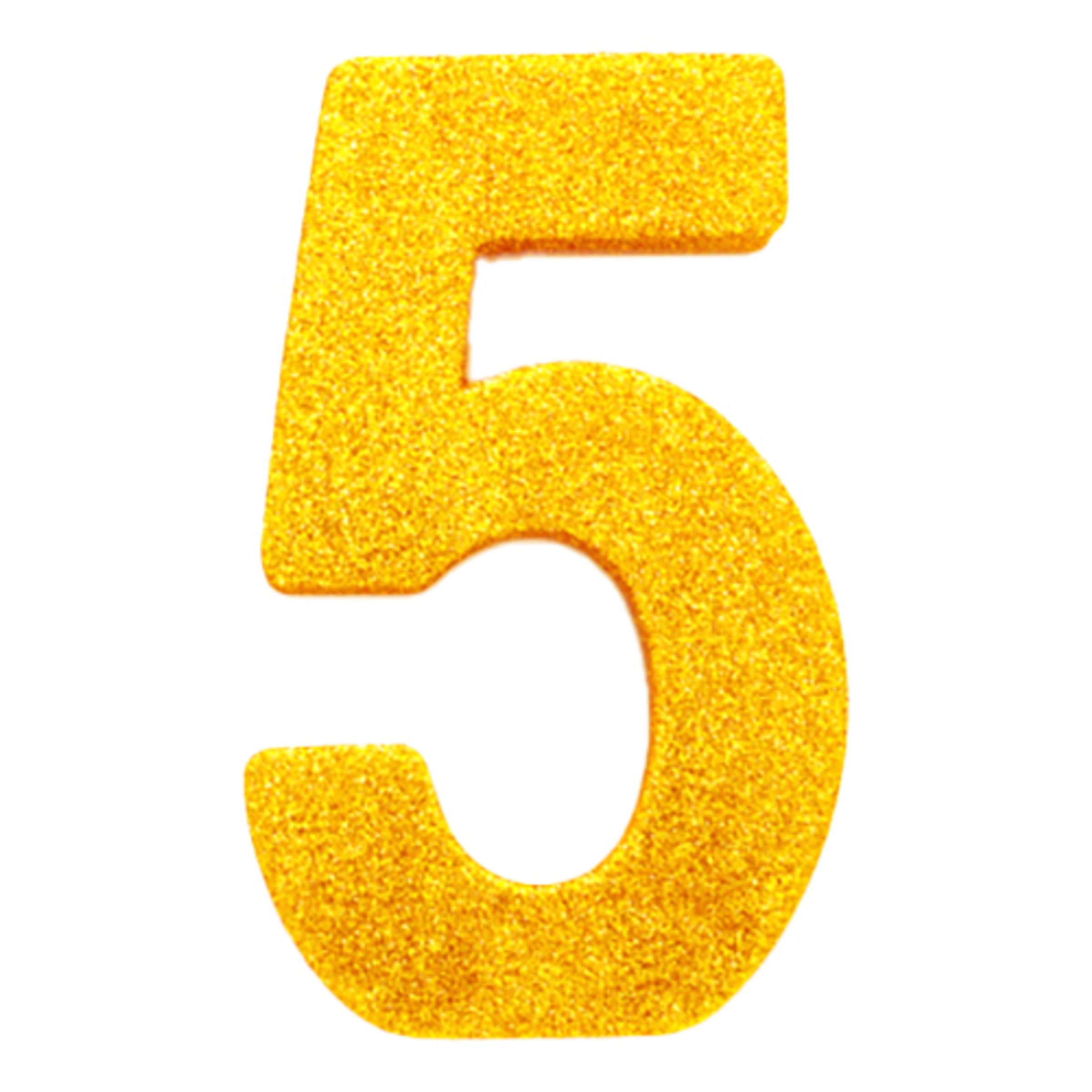 Bordsdekoration Siffra Guld - Siffra 5