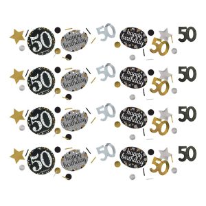 Bordskonfetti 50 Silver/Guld Glitter - 34 gram