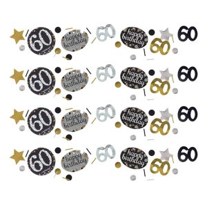 Bordskonfetti 60 Silver/Guld Glitter - 34 gram