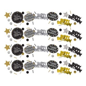 Bordskonfetti Happy Birthday Silver/Guld Glitter - 34 gram