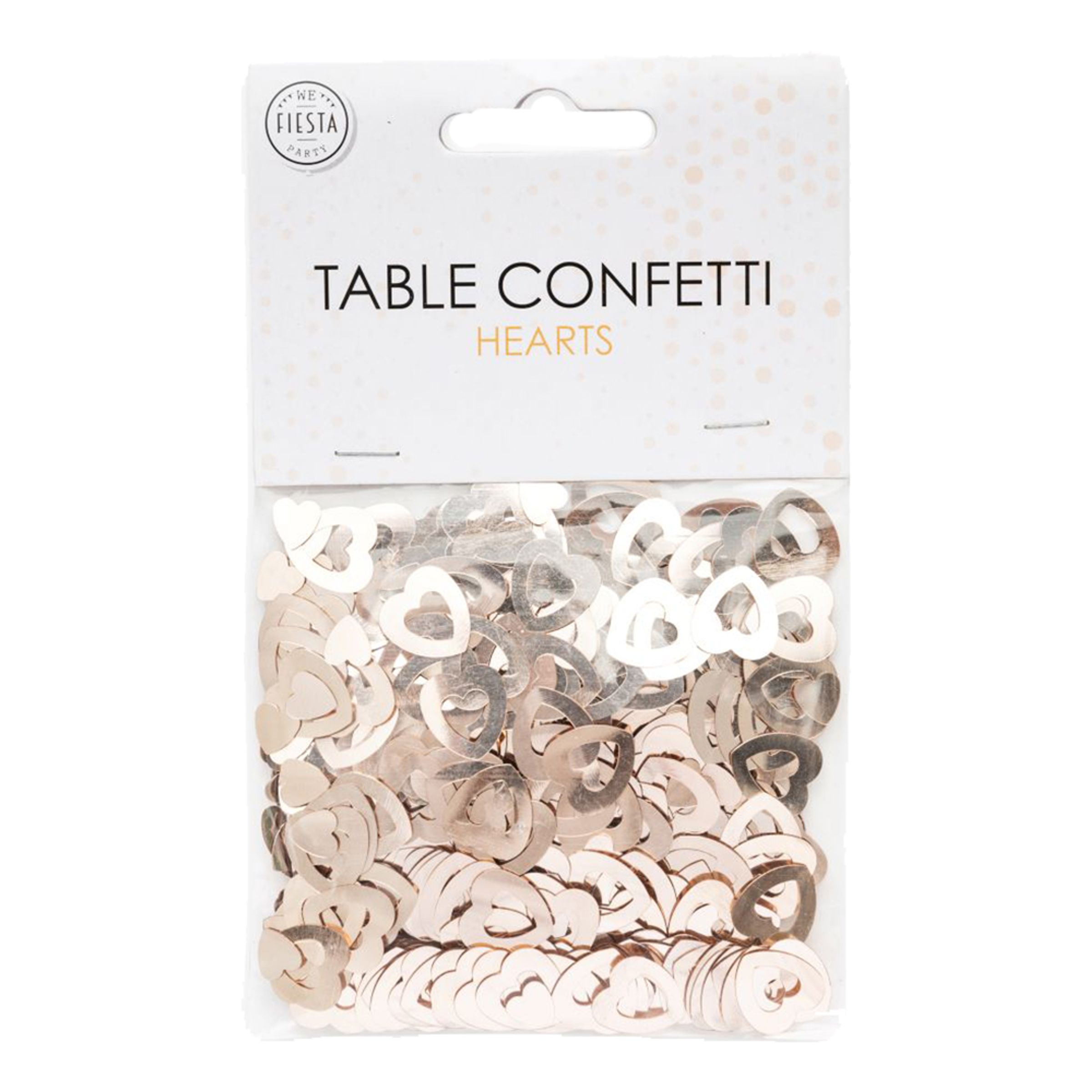 Bordskonfetti Hjärtan Kontur Roséguld Metallic
