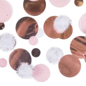 Bordskonfetti Silverbollar Roséguld/Rosa - 16 gram