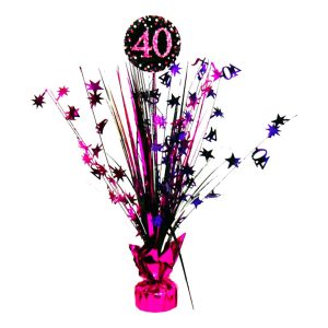 Bordspjäs 40 Svart/Rosa Glitter