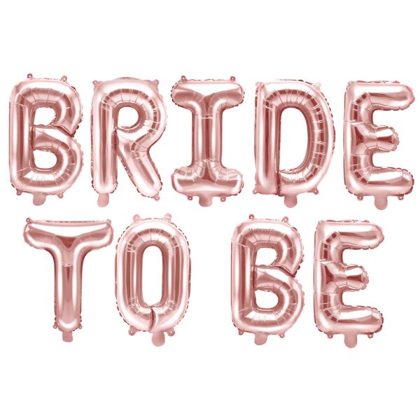 Bride To Be Bokstavsballonger Roséguld