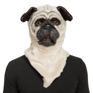 Bulldog Mask med Rörlig Mun - One size
