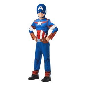 Captain America Barn Maskeraddräkt - Large