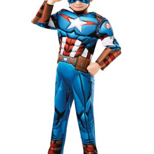 Captain America Maskeraddräkt Deluxe Barn
