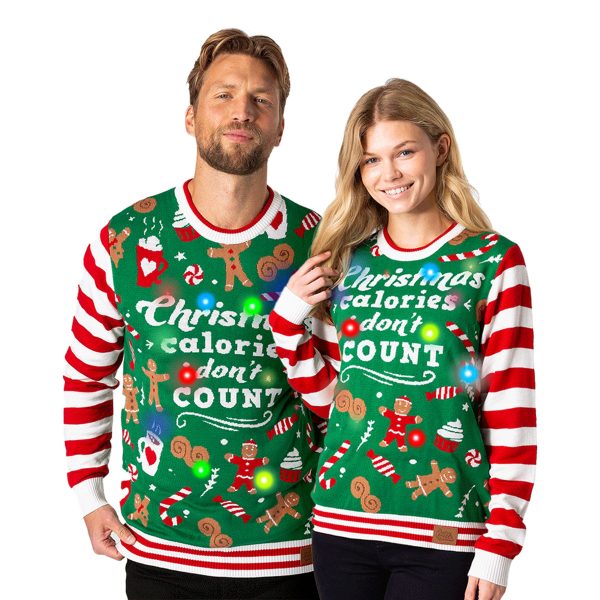 Christmas Calories Dont Count LED Jultröja - XXX-Large