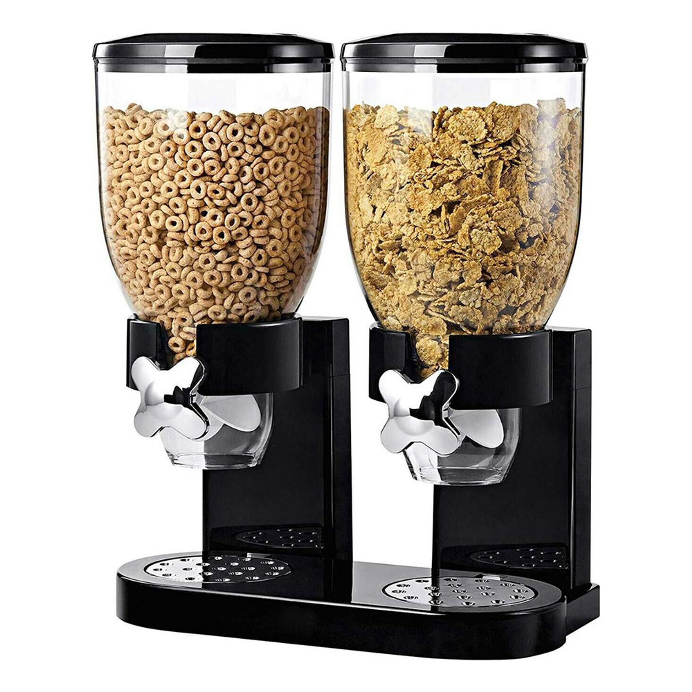 Cornflakes Dispenser Dubbel - Svart