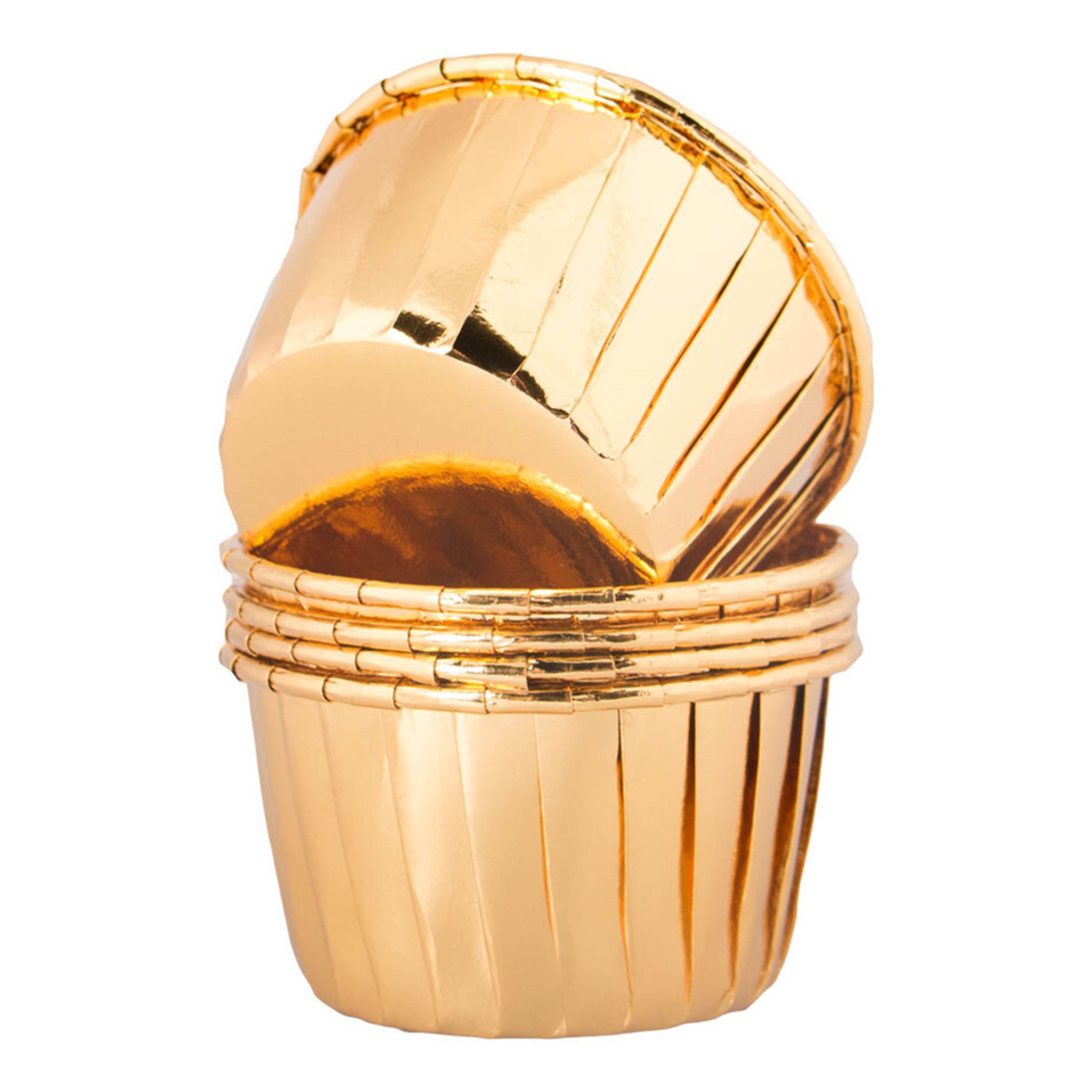 Cupcake Wrapper Guld Metallic - 50-pack