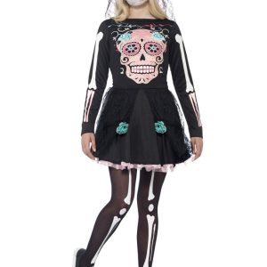 Day of the Dead Sugar Skull Maskeraddräkt Barn