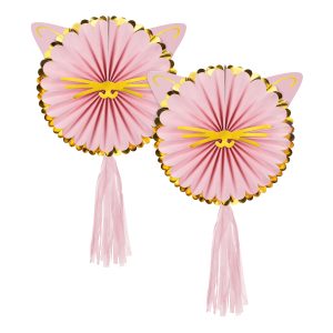 Pappersfjädrar Rosetter Kitty - 2-pack