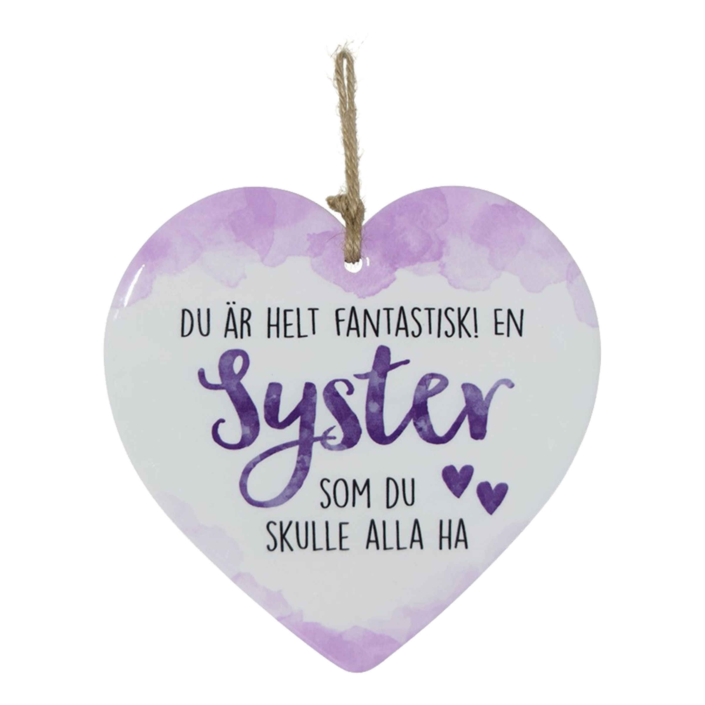 Dekorationshjärta Syster