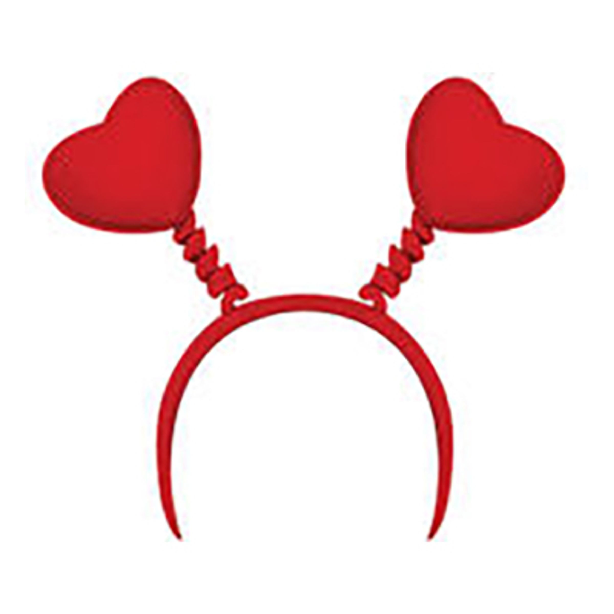 Diadem Rött med Hjärtan