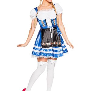 Dirndl Klänning Maskeraddräkt Blå