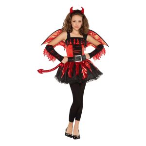 Djävul Klänning Barn Maskeraddräkt - Medium